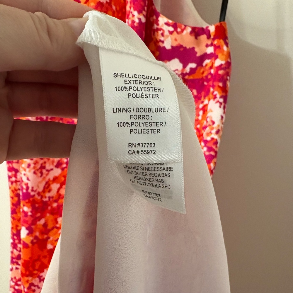 SHELLI SEGAL Halter Dress Chic Wedding Guest Dress Summer Cocktail Vacation Sz 8 - Picture 7 of 7
